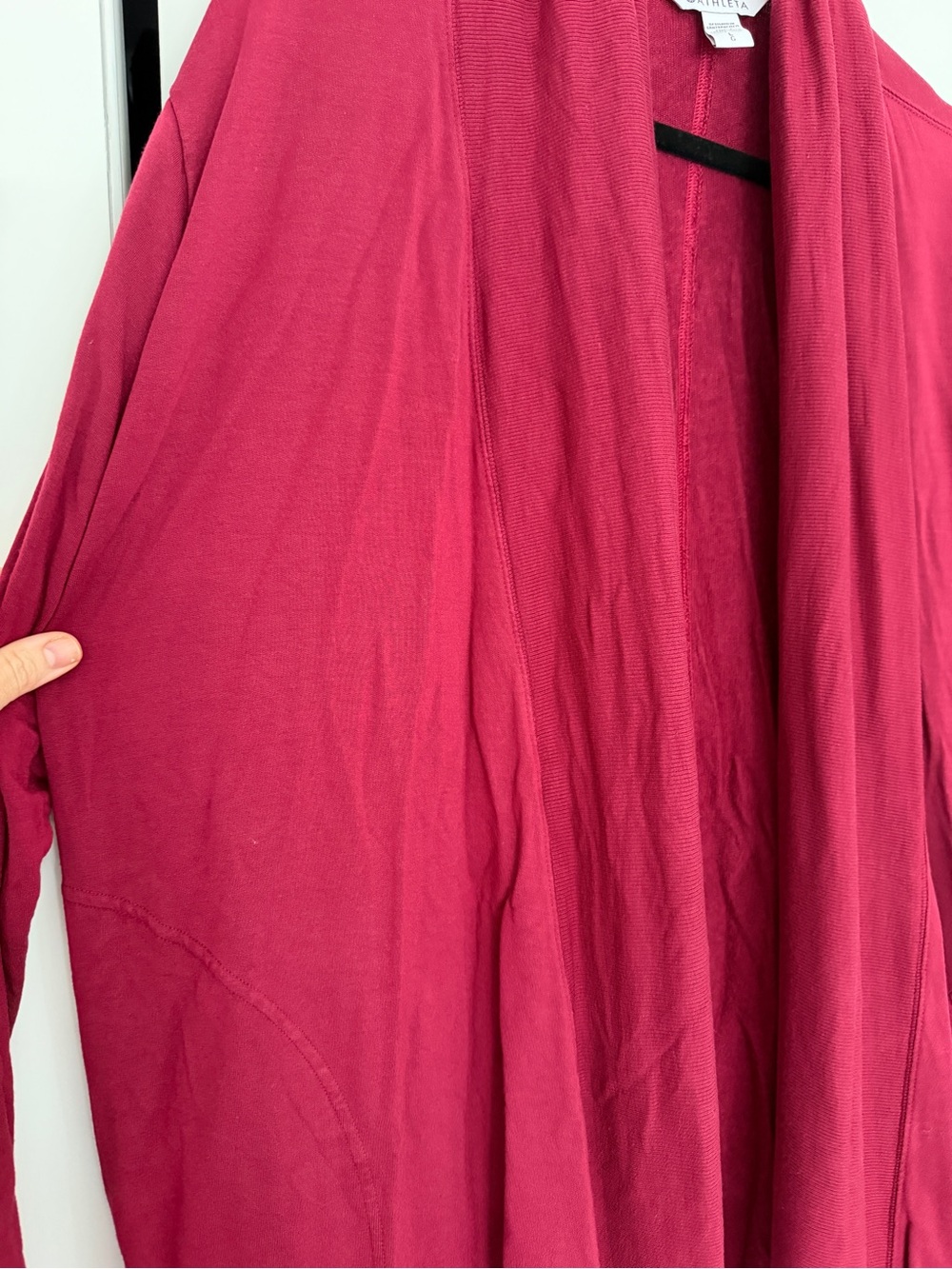 Athleta Open-Front Draped Cardigan - Raspberry Red - Picture 2 of 4